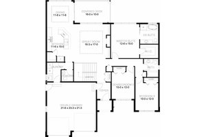 Floor Plan - Main Floor for Mediterranean House Plan #126-211 - 6 bed, 4.5 bath