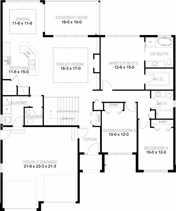 Dream House Plan - Mediterranean Floor Plan - Main Floor Plan #126-211