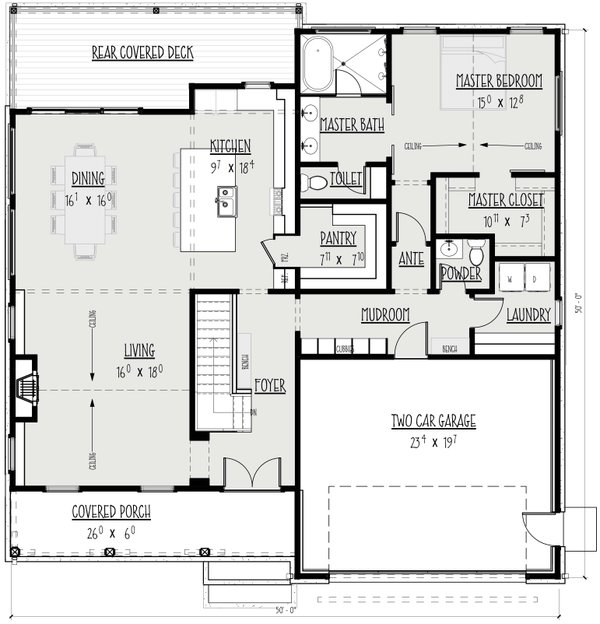 Farmhouse Floor Plan - Main Floor Plan #1088-13