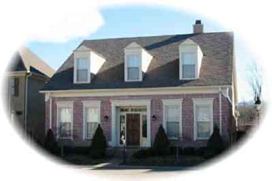 Exterior - Front Elevation for Colonial House Plan #81-552 - 3 bed, 2.5 bath