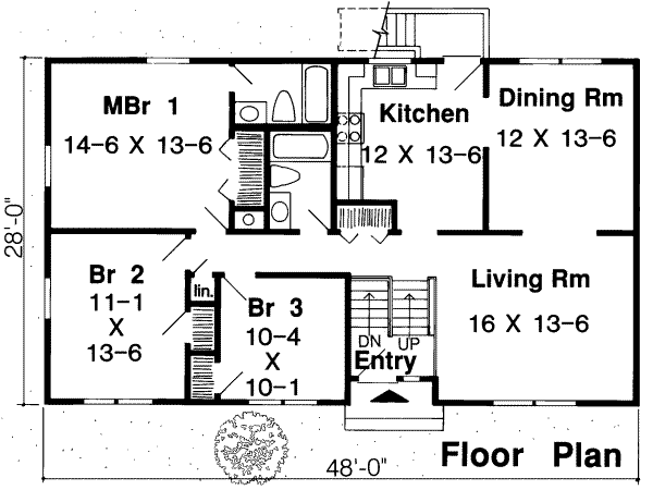 Traditional Floor Plan - Main Floor Plan #312-448
