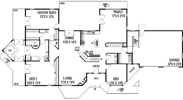 House Plan Design - Traditional Floor Plan - Main Floor Plan #60-321