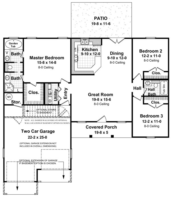 Architectural House Design - Ranch Floor Plan - Main Floor Plan #21-113