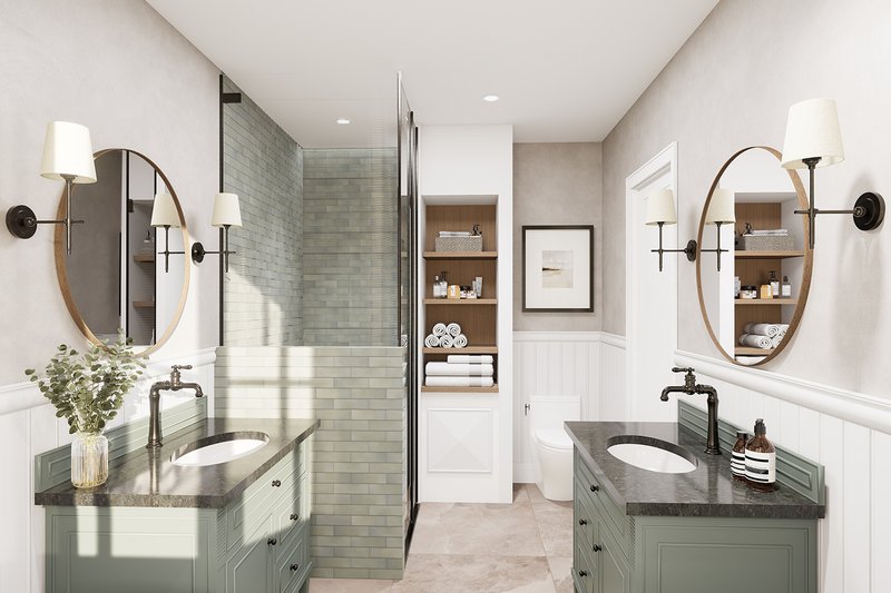 House Blueprint - Interior - Master Bathroom for Ranch House Plan #23-2891 - 2 bed, 1.5 bath
