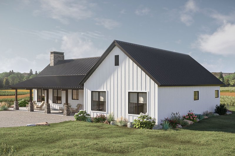 Home Plan - Exterior - Other Elevation 2 for Barndominium House Plan #455-725 - 3 bed, 2.5 bath