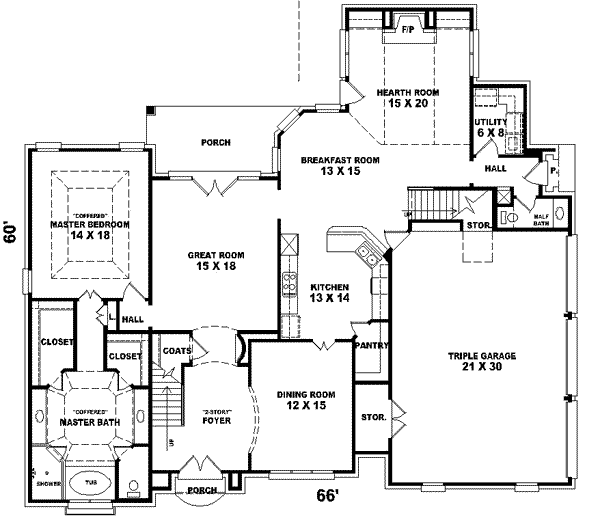 European Floor Plan - Main Floor Plan #81-574