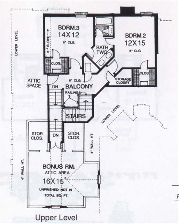 Dream House Plan - Traditional Floor Plan - Upper Floor Plan #310-833