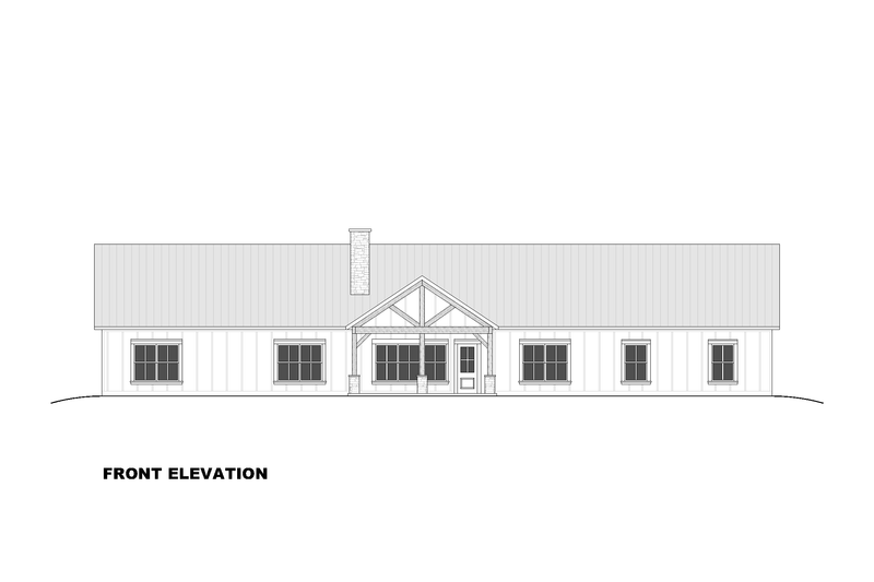 Architectural House Design - Exterior - Front Elevation 4 for Barndominium House Plan #1117-50 - 5 bed, 3.5 bath
