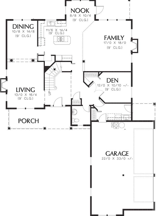 Home Plan - Country Floor Plan - Main Floor Plan #48-331