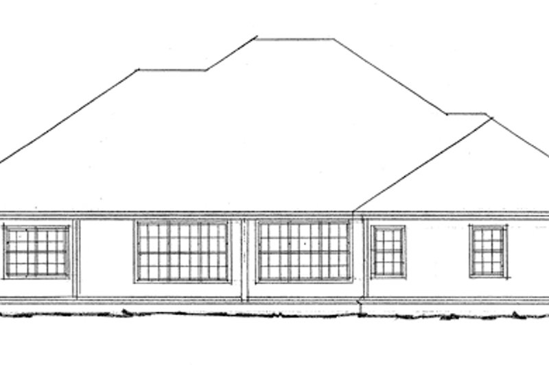 Dream House Plan - Exterior - Rear Elevation for Traditional House Plan #20-345 - 4 bed, 3 bath