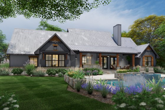 Exterior - Other Elevation 3 for Farmhouse House Plan #120-277 - 3 bed, 2.5 bath