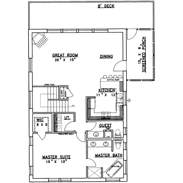 House Plan Design - Traditional Floor Plan - Main Floor Plan #117-324