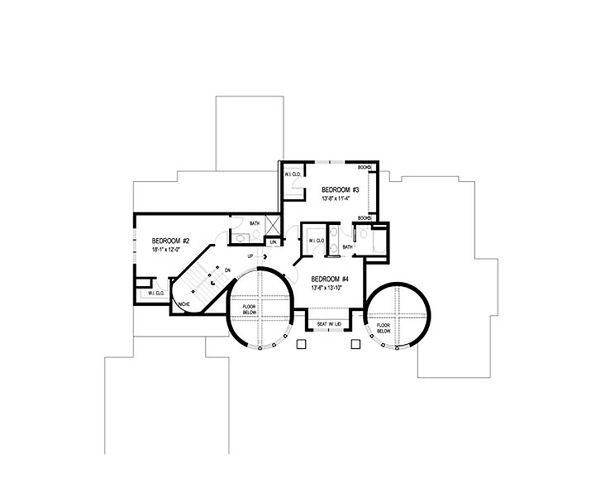 Dream House Plan - Traditional Floor Plan - Upper Floor Plan #56-595