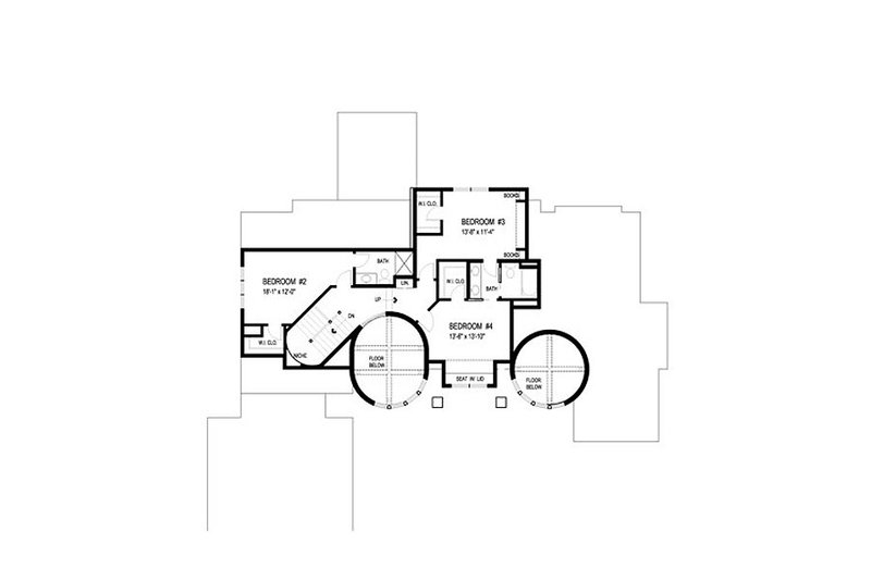Dream House Plan - Floor Plan - Upper Floor for Traditional House Plan #56-595 - 4 bed, 3.5 bath