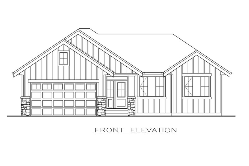 Home Plan - Exterior - Front Elevation 3 for Farmhouse House Plan #1100-71 - 3 bed, 2 bath
