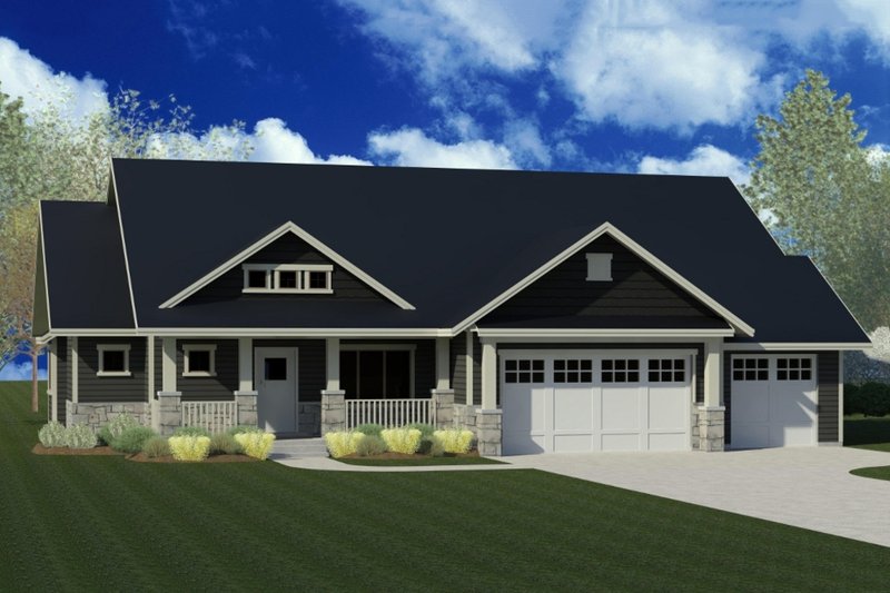 Dream House Plan - Craftsman Exterior - Front Elevation Plan #920-50