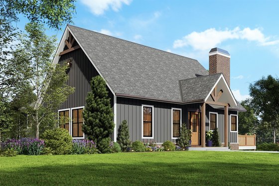 Exterior - Other Elevation 1 for Country House Plan #54-566 - 5 bed, 4 bath