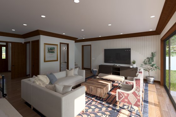 Interior - Family Room 2 for Mediterranean House Plan #1060-420 - 3 bed, 2.5 bath