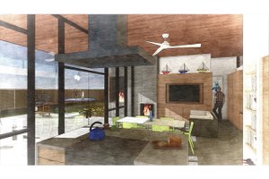 Interior - Dining Room for Modern House Plan #498-4 - 3 bed, 2 bath