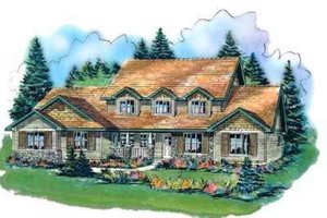 Country Exterior - Front Elevation Plan #18-330