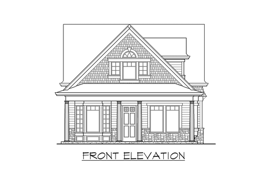 Exterior - Other Elevation for Cottage House Plan #132-192 - 2 bed, 2 bath