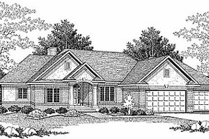 Traditional Exterior - Front Elevation Plan #70-296