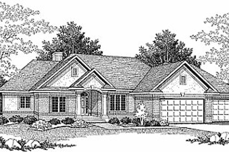 Architectural House Design - Traditional Exterior - Front Elevation Plan #70-296