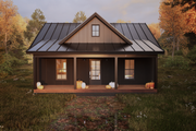 Cabin Style House Plan - 2 Beds 2 Baths 1055 Sq/Ft Plan #1116-27 Exterior 