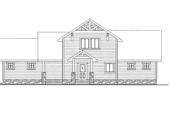 Exterior - Front Elevation 3 for Bungalow House Plan #117-609 - 2 bed, 2 bath