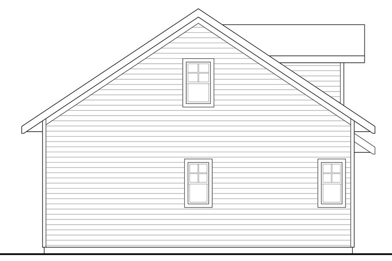 Dream House Plan - Exterior - Rear Elevation for Craftsman House Plan #124-1069, 0 bath