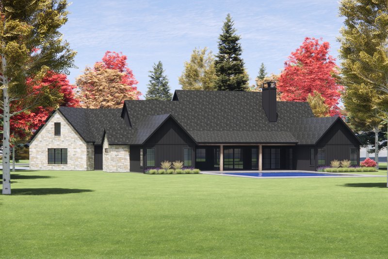 Home Plan - Exterior - Rear Elevation for Farmhouse House Plan #1096-21 - 4 bed, 4.5 bath