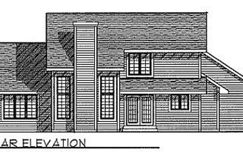 Dream House Plan - Exterior - Rear Elevation for Traditional House Plan #70-274 - 3 bed, 2.5 bath