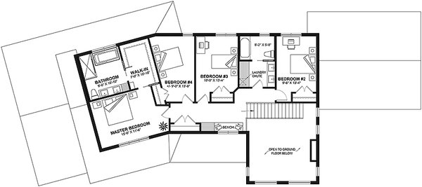 Farmhouse Floor Plan - Upper Floor Plan #23-2785