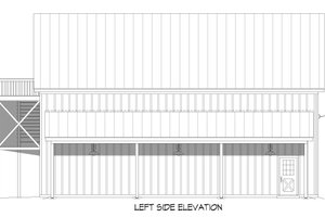Exterior - Other Elevation for Southern House Plan #932-927, 1.5 bath