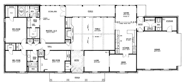 Traditional Floor Plan - Main Floor Plan #36-396
