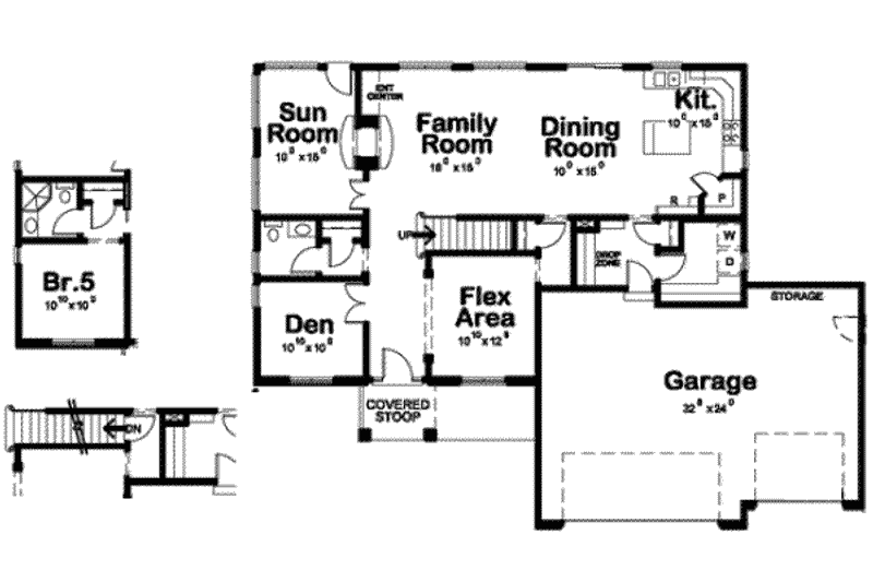 Dream House Plan - Floor Plan - Main Floor for Traditional House Plan #20-1763 - 4 bed, 3 bath