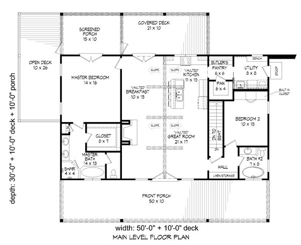 Traditional Floor Plan - Main Floor Plan #932-567