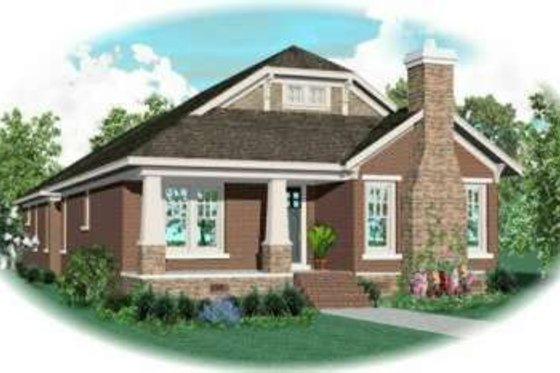 Exterior - Front Elevation for Traditional House Plan #81-440 - 3 bed, 2 bath