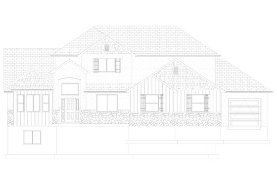 Exterior - Front Elevation 8 for Craftsman House Plan #1060-134 - 4 bed, 2.5 bath