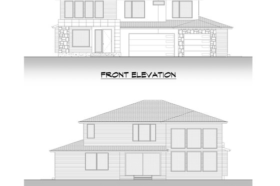 Exterior - Other Elevation for Modern House Plan #1066-134 - 4 bed, 3.5 bath