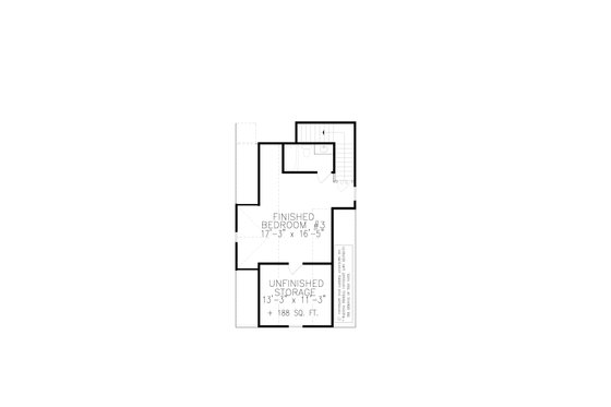 Floor Plan - Upper Floor for Farmhouse House Plan #54-486 - 3 bed, 3 bath