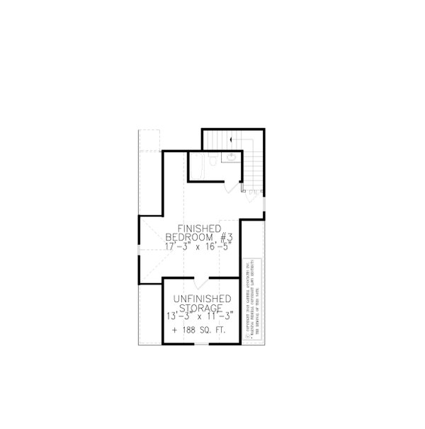 House Blueprint - Farmhouse Floor Plan - Upper Floor Plan #54-486
