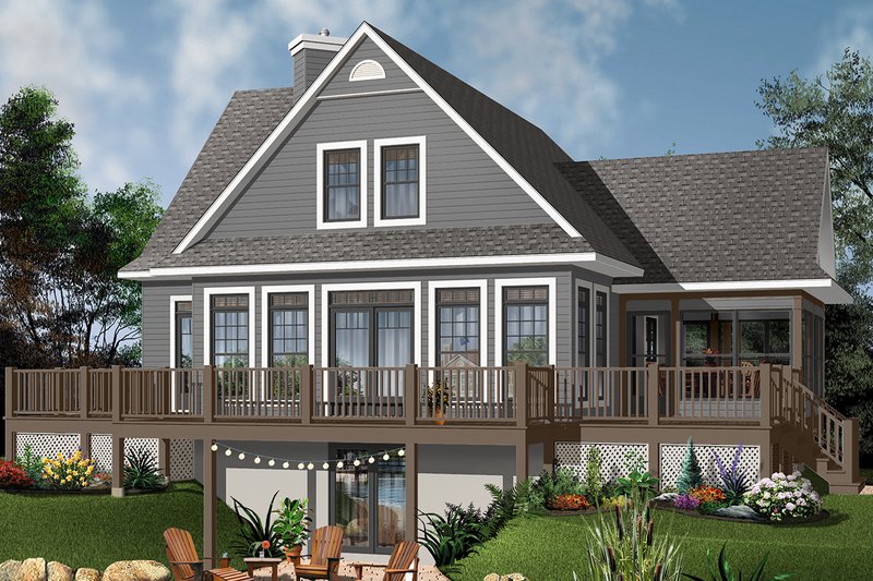 Home Plan - Exterior - Rear Elevation 3 for Contemporary House Plan #23-2317 - 4 bed, 3 bath