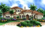 Mediterranean Style House Plan - 4 Beds 4.5 Baths 7948 Sq/Ft Plan #27-561 