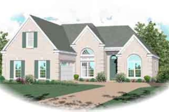 Exterior - Front Elevation for European House Plan #81-539 - 2 bed, 2 bath