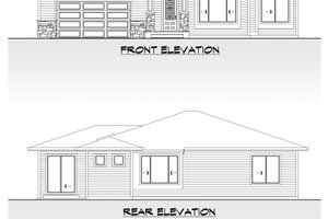 Exterior - Other Elevation for Prairie House Plan #1066-300 - 1 bed, 2 bath