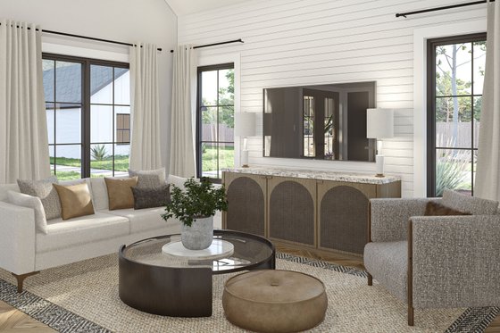 Interior - Family Room 1 for Modern House Plan #455-519 - 1 bed, 1 bath