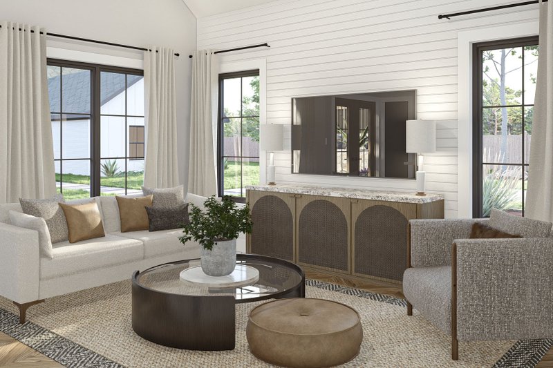 Dream House Plan - Interior - Family Room 1 for Modern House Plan #455-519 - 1 bed, 1 bath