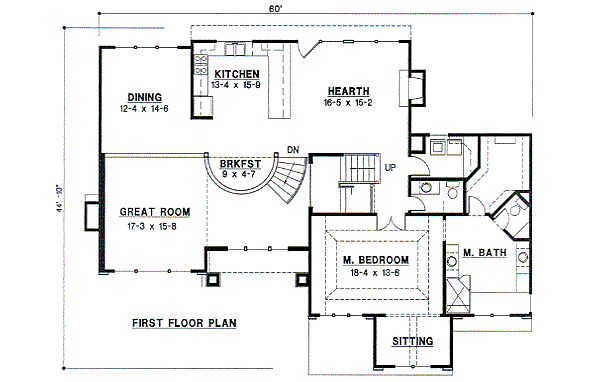 Traditional Floor Plan - Main Floor Plan #67-234