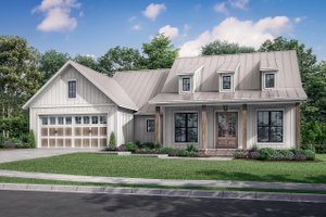 Exterior - Front Elevation 3 for Farmhouse House Plan #430-241 - 3 bed, 2 bath